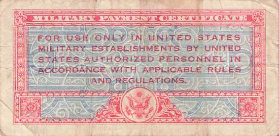 USA MPC Series 471 p.M10 25 Cents 1947 F